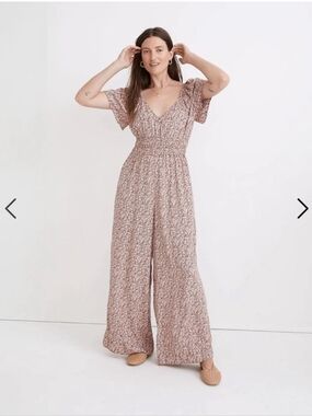 Madewell Sophia Wide Leg Floral Jumpsuit- Size L